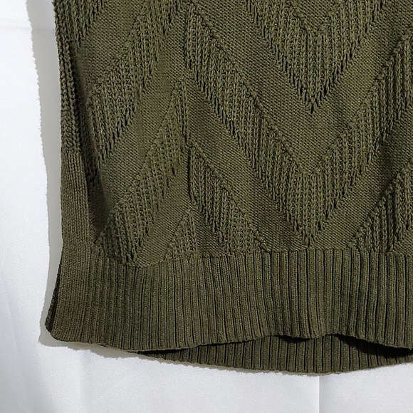 Banana Republic Green Cotton Blend Knit Sleeveless Adjustable Sweater Dress- Med - Picture 5 of 13